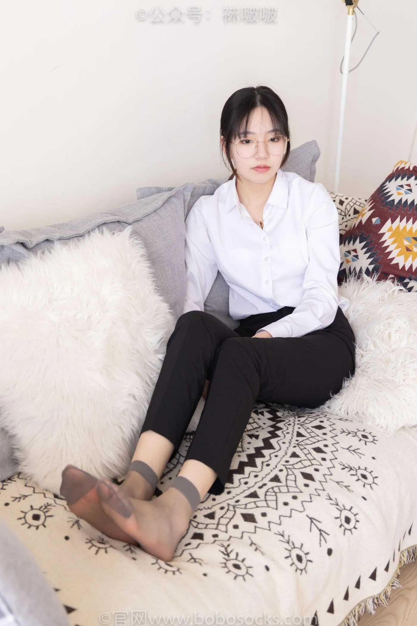 [BoBoSocks袜啵啵]NO.085 小甜豆-平底鞋、短灰丝、短肉丝 [140P]插图